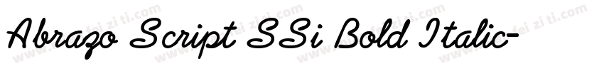 Abrazo Script SSi Bold Italic字体转换